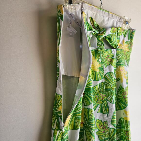 Lilly Pulitzer Franco Hip Hop Hooray Dress Size 2 Strapless Green Lilly Pads - Picture 4 of 8